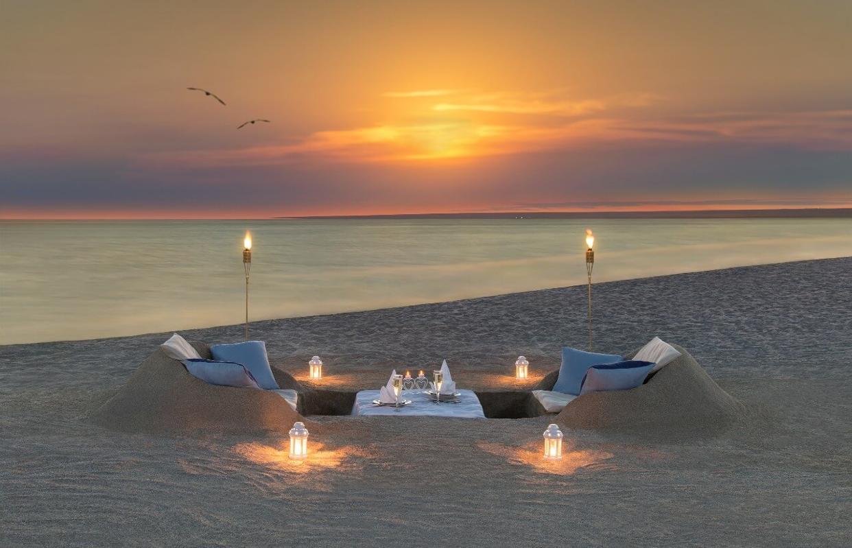 Jantar pé na areia